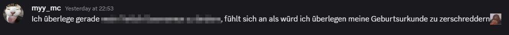 Zensierte Chatnachricht von myy_mc
